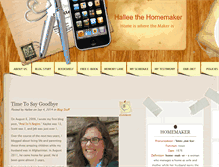 Tablet Screenshot of halleethehomemaker.com